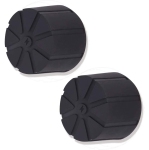 2 Piece Soft Silicone Protective Lens Caps Cover, Universal Fit - Drop-Proof Dust-Proof Scratch-Proof Waterproof for 99% DSLR Lenses (65-88mm Black)