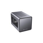 H.E. V8 Mini Gaming Computer Case Desktop PC Case Support 240mm Liquid cooler Support ITX/DTX Motherboard USB 3.0 *1 -Gray