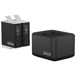 GoPro HERO12/11/10/9 Chargeur de batterie double noir avec 2 Batteries rechargeables Enduro
