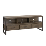 Leick Home 84360 Ender TV Stand For 65" TV's in Smoke and Gunmetal Gray