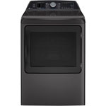 GE Profil 7.4 Cu. Ft. Séchoir électrique avec sensibilité d'humidité, vapeur, Energy Star & Wi-Fi (PTD70EBMTDG) - Diamant Gris
