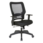 Space Siège 24/7 Intense utilisation chaise de bureau respirant Air Grille en tissu noir