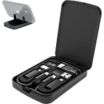 Multi-Functional Compact Cable Card with 22' USB-C Cable & USB-A/Micro-USB/Light/OTG USB Adapter Kit Cable Convertor Storage Box for Traveling Phone Pad Charging PC Computer Data T
