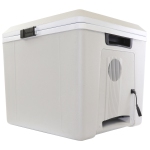 Koolatron Portable Iceless 12V Cooler/Warmer, 27L (29qt) Thermoelectric Car Fridge, 12 Volt DC (5 Amps/60 Watts) Power Cord, Gray, Travel, Road Trips, Camping, Fishing, Trucking