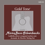Gold Tone Microbass ''Silverbacks'' Silver-Wrapped Nylon Strings 49-115
