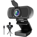 1080P Webcam,Live Streaming Web Camera with Stereo Microphone, Desktop or Laptop USB Webcam with 110 Degree View Angle, HD N5 Webcam for Video Calling, Recording, Conferencing, Str