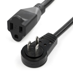 StarTech 3ft (1m) Power Extension Cord, 360° Rotating Flat Plug Extension Cord-(RTPAC1013)