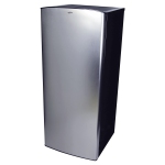 Koolatron Réfrigérateur compact en acier inoxydable avec congélateur, 6.2 Cu ft (176L), Argent et noir, arrière plat à espace, porte réversible, étagères en verre trempé, pour sous-sol, bureau