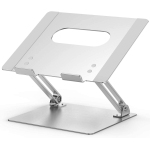 LS10 Aluminum Laptop Stand, Ergonomic Adjustable Notebook Stand, Riser Holder Computer Stand Compatible with Air, Pro, Dell, HP, Lenovo More 10-15.6' Laptops (Silver)