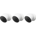 Google Caméra de sécurité intérieure/extérieure sans fil Nest Cam (batterie) - paquet de 3 - blanc