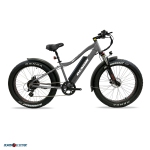 Demon Electric Thunderbolt SL 500W 26-in Fat-Tire Electric Bike, 50-60km Battery Range, Front Suspension, TEKTRO Hydraulic Brakes, SHIMANO 7 Speed Gear - Silver