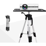 VANKYO Aluminum Tripod Adjustable Projector/Laptop Stand, Multi-Function Stand, Height 17'' to 46'' for Laptop with Plate and Carrying Bag - Silver (Projector not included)