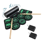 Gymax 9 Pads Electronic Drum Set Roll Up Drum Kit w/ MIDI & Dual Stereo Speakers