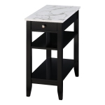 Newport Park Lane One-Drawer TV Stand with Cabinets and Shelves in Ivory Wood