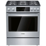 Open Box - Bosch 30" 4.8 Cu. Ft. 5-Burner Dual Fuel Range (HDI8056C) - Stainless Steel -Perfect Condition