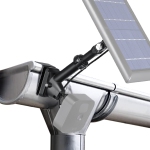 Wasserstein 2-in-1 Universal Gutter Mount for Camera & Solar Panel Compatible with Wyze, Blink, Ring, Arlo, Eufy Camera (Black)