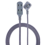 Cordinate 3-Outlet Polarized Braided 15ft Extension Cord