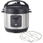 Proctor-Silex Simplicity 4-in-1 Electric Pressure Cooker, 3 Quart Multi-Function With Slow Cook, Steam, Sauté, Rice, Stainless Steel (34503)