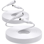 Câble d'extension de puissance, paquet de 2 33ft (10M) 2.1mm x 5.5mm, Compatible avec Universal 12V DC Corde ou mur d'adaptateur