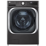 LG 6.0 Cu. Ft. (IEC) Lave-linge à chargement frontal avec ThinQ, ColdWash, TurboWash, et vapeur - Étoile énergétique (WM8900HBA) - Acier noir