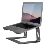 NIERBO Laptop Stand Portable Aluminum Laptop Riser Compatible with Apple Mac MacBook Air Pro 10 to 15.6 Inch Notebook Computer, Detachable Ergonomic Elevator Holder, Black