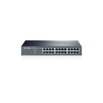 TP-Link 24 Port RJ45 240VAC 60Hz 220V 10/100/1000Mbps Gigabit Black Switch (TL-SG1024DE)