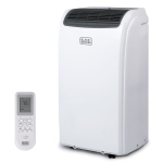 Black+Decker 3-in-1 Portable Air Conditioner - 8000 BTU (350 sq ft Coverage) - Window Kit, Remote - White