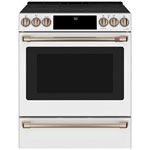 Open Box - Café 30" 5-Element Slide-In Smooth Top Electric Range (CCES700P4MW2) -White -Perfect Condition