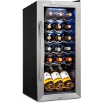 Réfrigérateur à vin Schmecke 18 bouteilles, refroidisseur de vin autonome avec verrou, acier inoxydable