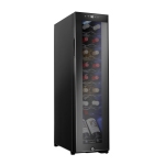 Ivation 16 Frigidaire à vin autoportant bouteille, Refroidisseur à vin avec serrure, Noir