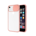 For Apple iPhone XR Pink Case Shockproof TPU Smart Camera Protector Slide Back Cover