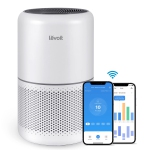 LEVOIT Air Purificateurs pour la chambre à coucher H13 Vrai HEPA Filtre pour Grande Chambre, Sommeil, Nettoyant silencieux pour la poussière, Allergies, Animaux, Fumée, Bruit blanc, Smart WiFi, Mode automatique, 300S