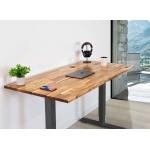 Couleur: CADRE GRIS/PLATEAU EN ACACIA