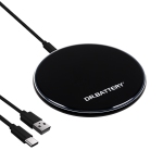 Dr. Battery Ultra Slim 15W Universal Wireless Fast Charging Pad with Cable for iPhone, Samsung Galaxy & More