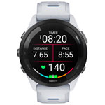 Garmin Forerunner 265 46mm AMOLED Bluetooth GPS Running Smartwatch - Whitestone/Tidal Blue