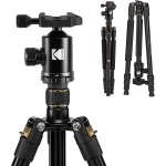 KODAK Équipement photo 63” Tripode & Monopode, 2-in-1 Support caméra avec tête de balle & Télécommande, noir