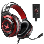 Vankyo CM7000 Commandant 7.1 Virtual Surround Sound Gaming Headset (en anglais seulement) Éclairage rouge et design confortable