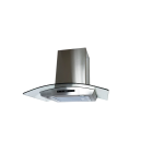 Vertrons Hotte de cuisine îlot en verre trempé de 30 po, 800 CFM, ventilation ductée, panneau de contrôle tactile, ventilateur à 4 vitesses, 2 filtres à baffle, fonction d'arrêt automatique