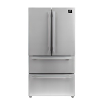 Forno Moena 36-inch Réfrigérateur de profondeur de comptoir de porte français - 19 cu.ft., Couleur en acier inoxydable, Manche professionnelle