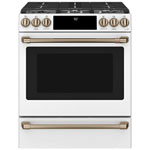 Open Box - Café 30" 5.6 Cu. Ft. 6-Burner Gas Range (CCGS700P4MW2) - Matte White - Perfect Condition