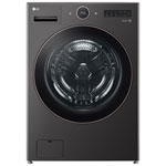 LG 5.8 Cu. Ft. (IEC) Front Load Washer with ThinQ, ColdWash, TurboWash, and Steam - Energy Star (WM6500HBA) - Black Steel