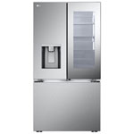 LG 36" 26 cu. ft. Smart Mirror InstaView Counter-Depth MAX French Door Refrigerator w/ Ice Dispenser - Stainless