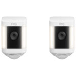Ring Spotlight Cam Plus Wire-Free Outdoor 1080p Full HD IP Camera - 2 Pack - White