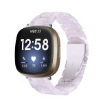 Compatible with Fitbit Versa 4 / Versa 3 / Sense 2 / Fitbit Sense Resin Band with Tools, Unique Elegant Wristband Adjustable Sport Strap for Versa 4 3 & Sense 2 Smartwatch Resin Ba