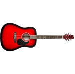 Denver Acoustic Guitar - Full Size - Red