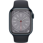 Apple montre Series 8 (GPS + Cellulaire) 41mm Boîtier en aluminium avec Midnight Groupe sportif - S/M - Midnight