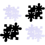 Cuisivin - Puzzle Coaster - Black/White