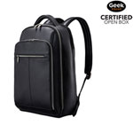 Open Box - Samsonite Classic Leather 15.6" Laptop Commuter Backpack - Black