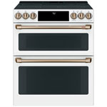 Open Box - Café 30" Double Oven Slide-In Electric Range (CCES750P4MW2) - Matte White - Perfect Condition