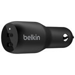 Chargeur de voiture Belkin 36W Dual USB-C - Noir